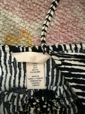 H&M Black and White Midi Dress thumbnail 5