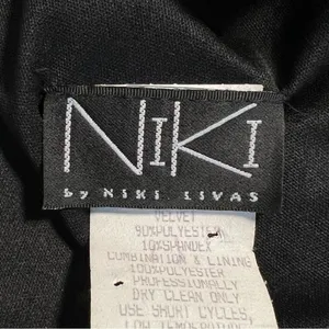 Vtg Niki By Niki Livas Y2K Maxi Evening Dress Sz 8 Velvet Whimsigoth 90s HOCO thumbnail 8