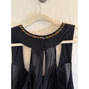Torrid Embroidered Beaded Tank Top Black 1 Womens Boho Peasant Festival thumbnail 10