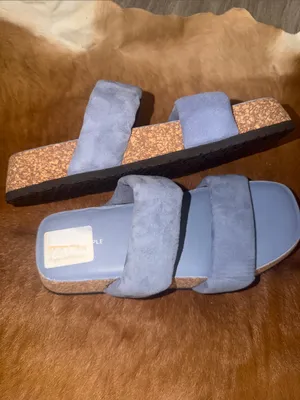 $99 Free People Fairmount Flared Sandals in seascape 10 thumbnail 8
