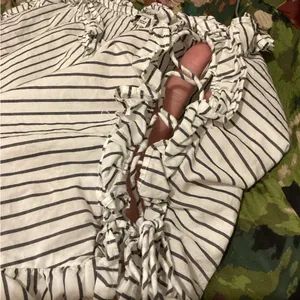 Madewell Navy and White Striped Top thumbnail 5