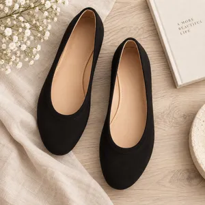 A New Day Neve Black Microfiber Square Toe Memory Foam Ballet Flats 6.5 thumbnail 2