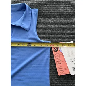 X By Gottex Womens Sleeveless Golf‎ Tennis Shirt V-Neck Ruffle Light Blue Small thumbnail 3
