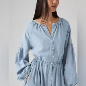 NWT Levi's® Women's Jolene Maxi Dress Light Blue Honestly Happy XXL thumbnail 4