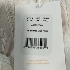 Andie Swim 15B NWT The Belmar One Piece in Coconut Ivory‎ Size Medium thumbnail 2