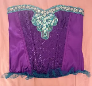 Leg Avenue Purple and Teal Mermaid Corset Top thumbnail 1