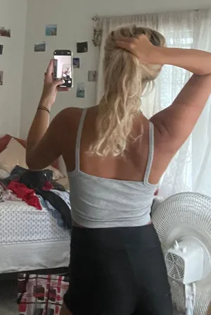 Grey V Neck Tank Gray thumbnail 2