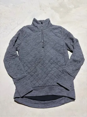 Lululemon forever warm Quarter-Zip Quilted Pullover Gray 2 thumbnail 2