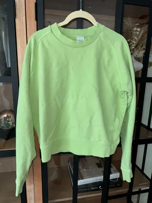 Outdoor Voices crewneck Jade Terry Green Sweatshirt Pullover Top lime thumbnail 1