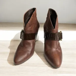 French Connection Leather Women's Brown Ankle Boots Size 40 9US thumbnail 4