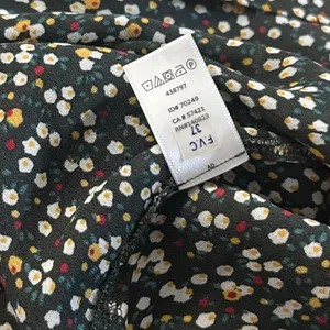 LOFT Long Sleeve Mini Print Blouse Womens M Ruffle Cuff Black Floral Flowy thumbnail 7