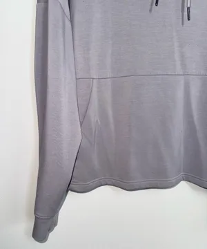 Maurices Scuba Hooded Sweatshirt Light Gray Pullover Loungewear thumbnail 4