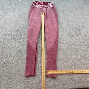 Gymshark Flex Leggings Womens Small Burgundy Pink Marl Seamless Activewear Gym thumbnail 3