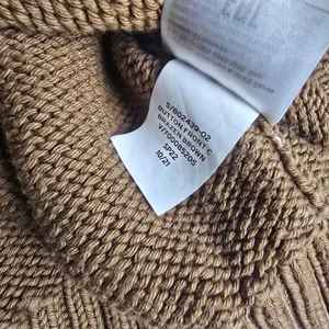 GAP Brazen Brown Cotton Linen Shaker Stitch V-Neck Cardigan Sweater‎ S 802439-02 thumbnail 6