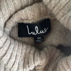 Lulus Snuggle Up To You Beige Turtleneck Knit Sweater Dress thumbnail 7
