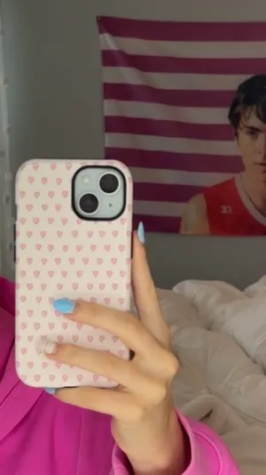 White Bow iPhone 15 Case Pink thumbnail 2