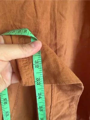 Urban Outfitters Linen Button Front Maxi Skirt Rust Brown Size Small thumbnail 9
