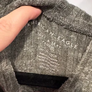 American Eagle‎ Outfitters Olive Ribbed Hoodie thumbnail 3