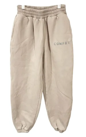 Comfrt Tranquil Sweatpants Cream Cotton Unisex Size Medium thumbnail 1