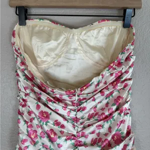 Revolve More To Come Evita Sweetheart Pink Floral Strapless Mini Dress M $78 thumbnail 13