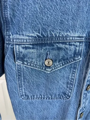 Abercrombie & Fitch XS Denim Mini Shirt Dress Cotton Lyocell Button Front thumbnail 6