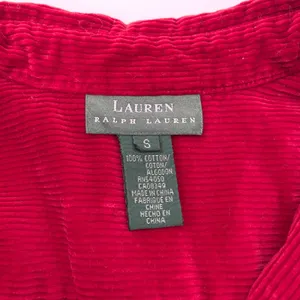 Ralph Lauren LRL Corduroy Zip Up Shirt Small Shacket Fall Preppy Heritage Luxury thumbnail 7
