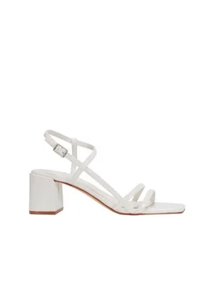 Marc Fisher Women's Jeci Black Heel Sandals Ivory Patent Size 11 thumbnail 2