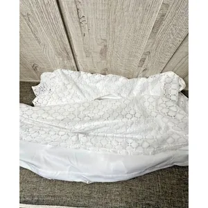 Salon Studio White Lace Dress Womens XL Wedding Prom HOCO Party Short Sleeve thumbnail 4