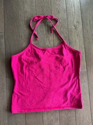Arizona Jean Company Bright Pink Halter Tank Top thumbnail 1