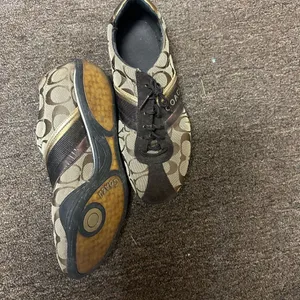 Coach Signature Brown and Gold Sneakers size 8.5M thumbnail 4