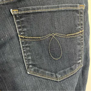Lucky Brand Lola Boot Women's 2/26 LONG Ankle Dark Wash Blue Denim Bootcut Jeans thumbnail 13