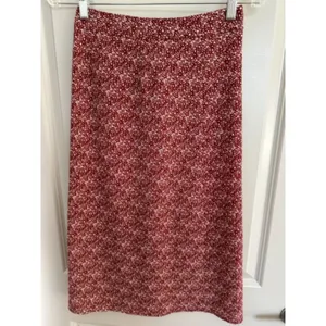 Sky and Sparrow Midi Red White Patterned Button Up Skirt Women's Sz 0 thumbnail 2