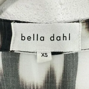 Bella Dahl XS Black White Contemporary Maxi‎ Dress Button Front Long Sleeve thumbnail 8