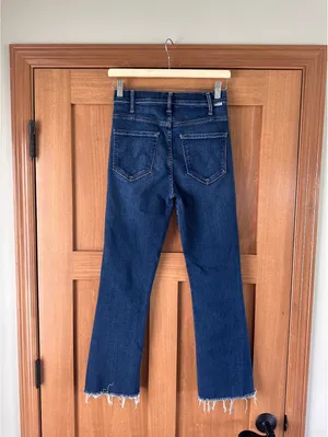 MOTHER The Hustler Ankle Fray Kick Flare Jeans in Home Movies Wash Women’s 27 thumbnail 5