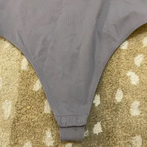 Babaton Aritzia purple grey high neck snap button bodysuit women’s size medium thumbnail 3