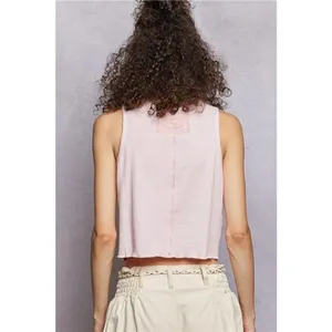 POL Ribbed Round Neck Cropped Tank with Lace Detail‎ thumbnail 4
