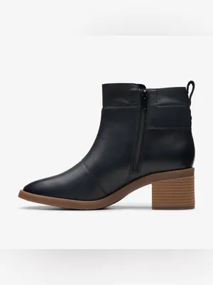 Clarks Women's Collection Lileigh Charm Boots Size 8M Black Leather thumbnail 3