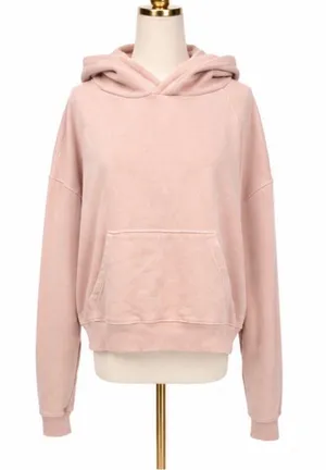 Aerie Blush Pink Cropped Pullover Hoodie — Size Medium thumbnail 1