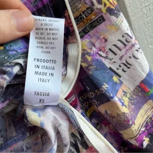Printed Artworks Organic Cotton‎ Collage Flamee Purple Print Cropped Blouse XS thumbnail 12