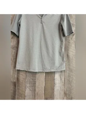 Maggie Lane Women's Medium Short Sleeve Gray Polo Shirt thumbnail 3