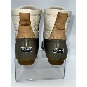 Sperry Beige Upper/Putty Rubber Women's Saltwater Jetty Duck Boots Size 9 thumbnail 5
