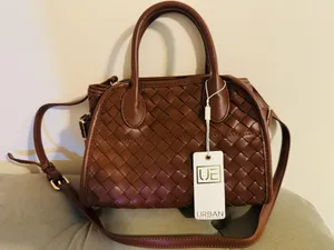 Urban Outfitters Kristie Crossbody Brown Chic leather bag woven texture thumbnail 4