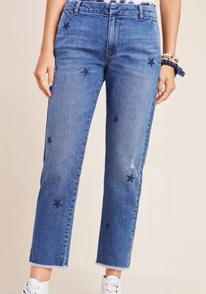 NWT Anthropologie‎ Sundry Stars Relaxed Straight Jeans sz 26 thumbnail 1