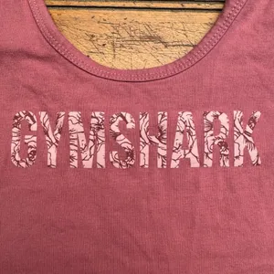 Gymshark Cropped Tank Top‎ Dusty Rose Pink Floral Logo Women's XL thumbnail 2