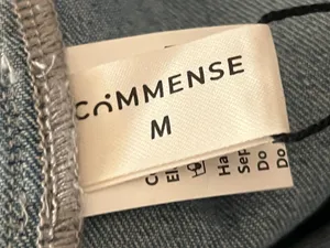 Nwt Halter Neck Denim Dress Buckle Details Commense M thumbnail 5