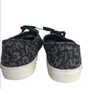 Disney Mickey Mouse Canvas Sneakers Size 10 Black Grey Retro Streetwear Shoes thumbnail 14