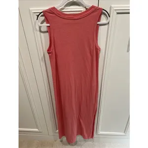 Z Supply Palisades Midi Dress Coral Pink V Neck Sleeveless Cotton Casual Resort thumbnail 5