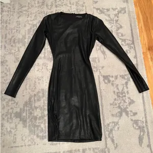 Naked Wardrobe Faux Leather bodycon dress thumbnail 2