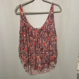 Free People Paisley Floral Print Babydoll Tank Top Boho Festival XS thumbnail 2