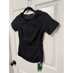 Halara Black Mesh Back Short Sleeve Activewear Workout Top Shirt XS NWT‎ thumbnail 2